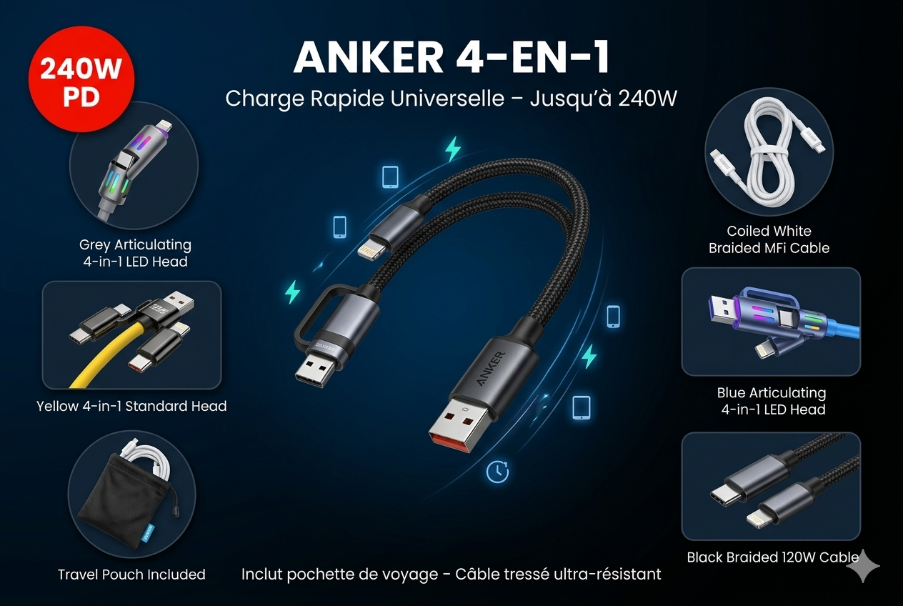 Anker PowerLine : Un Câble Pour Tous Vos Appareils