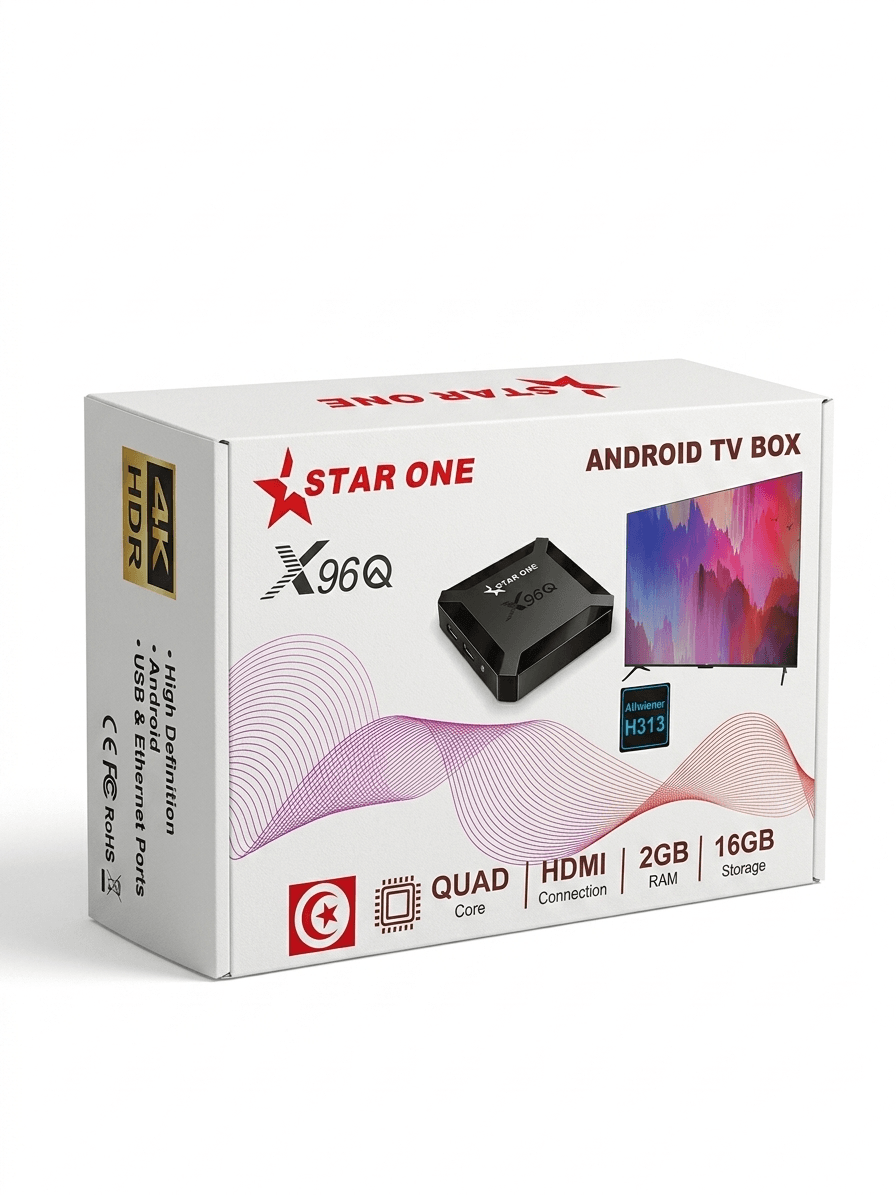 Box Android X96Q 4K HDR + 1 An Abonnement SRT OFFERT – Toutes les Chaînes Sport & Cinéma Débloquées Bitobi