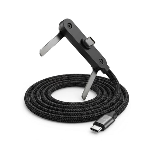 Câble Type-C avec Support Pliable Intégré Ultra-Rapide 240W  & Connecteur en T Ergonomique Bitobi