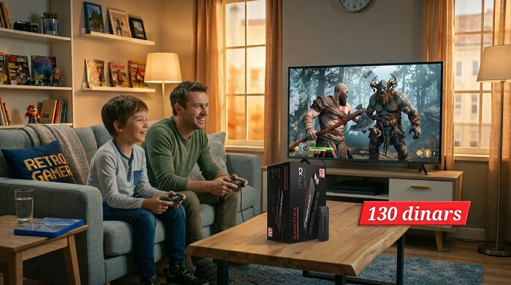 🚀 Clé Console Rétro 4K GameStick 3D – Plus de 27 000 Jeux (PS1, PS2, PSP & 3D) + 2 Manettes Sans Fil Bitobi