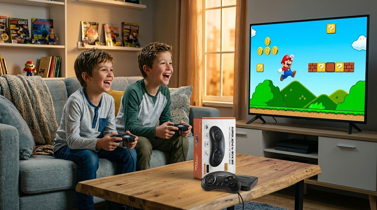 Console Rétro Super Mini U-BOX MD 16-Bit – 600 Jeux Intégrés + HDMI Full HD Bitobi