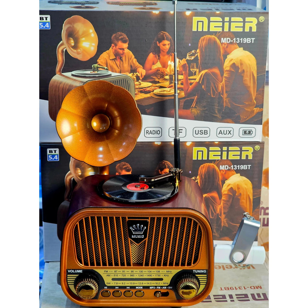 Radio Portable MEIER MD-1319BT – Bluetooth 5.4, 5 Bandes (FM/AM/SW), Lecteur USB & AUX Bitobi