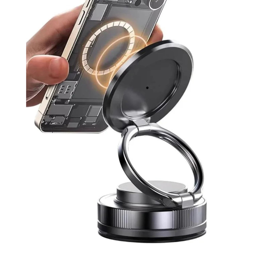 Support Smartphone Magnétique à Ventouse Vacuum de Luxe – Rotation 360° & Finition Métallique Ultra-Stable Bitobi