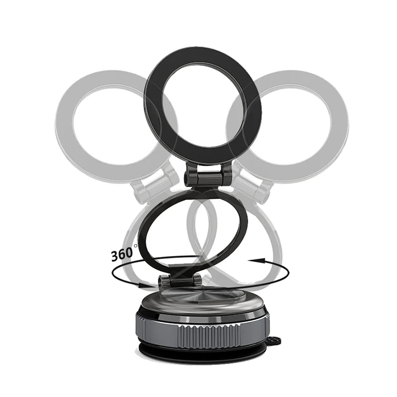 Support Smartphone Magnétique à Ventouse Vacuum de Luxe – Rotation 360° & Finition Métallique Ultra-Stable Bitobi