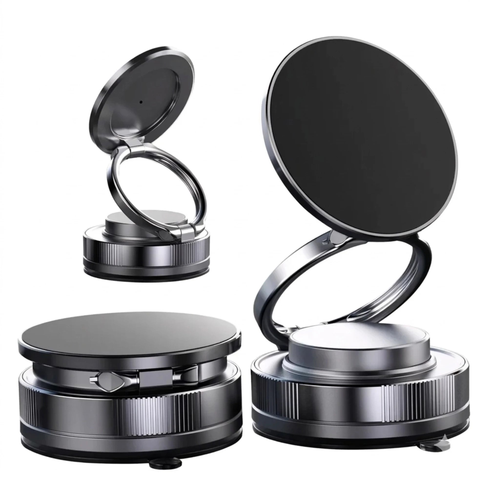 Support Smartphone Magnétique à Ventouse Vacuum de Luxe – Rotation 360° & Finition Métallique Ultra-Stable Bitobi