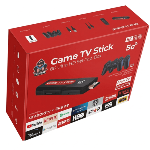 Game TV Stick 8K : Console Rétro 20 000 jeux & Box Android Ultra HD – 5G réunies en une seule clé HDMI Bitobi