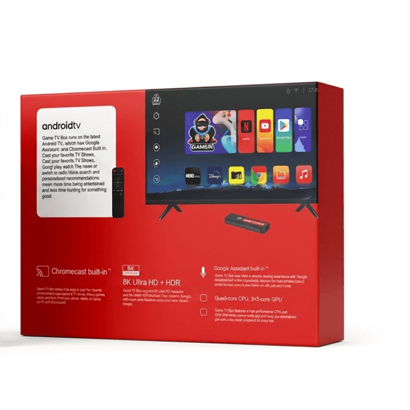 Game TV Stick 8K : Console Rétro 20 000 jeux & Box Android Ultra HD – 5G réunies en une seule clé HDMI Bitobi