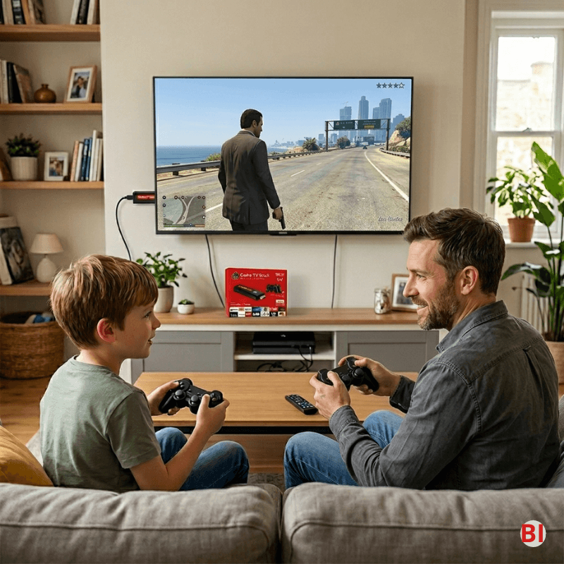 Game TV Stick 8K : Console Rétro 20 000 jeux & Box Android Ultra HD – 5G réunies en une seule clé HDMI Bitobi