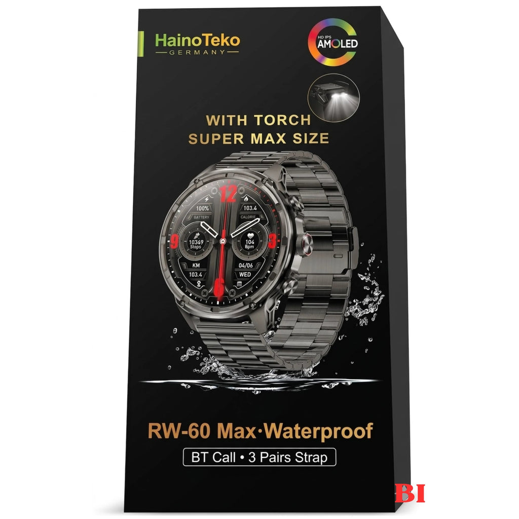 Montre connectée Haino Teko RW-60 – Super Max Size avec Torche & Étanche Bitobi